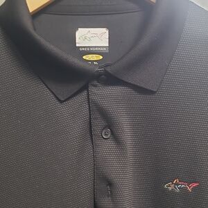 Greg Norman Collection Textured Black Polo Shirt